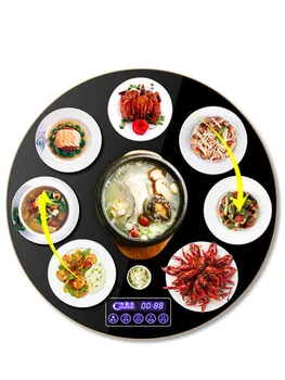 

GR-2018 Round Meal Insulation Board Household Warming Board Hot Cutting Board Heating Warming Plate Dining Table Multifunctional