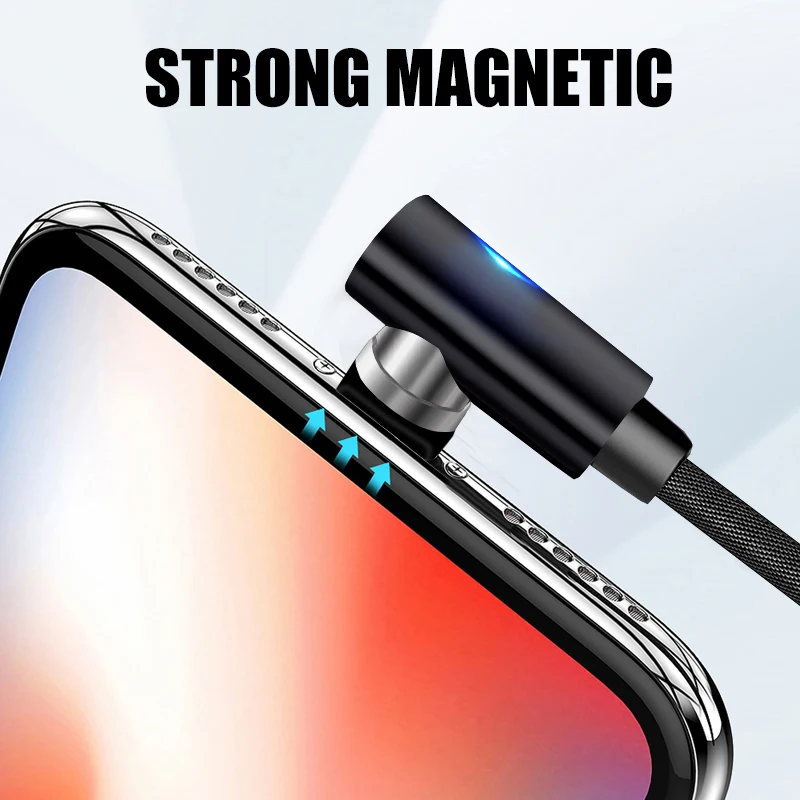 Магнитный кабель Garas Micro USB Type C зарядное устройство QC3.0 быстрая зарядка магнитный 3