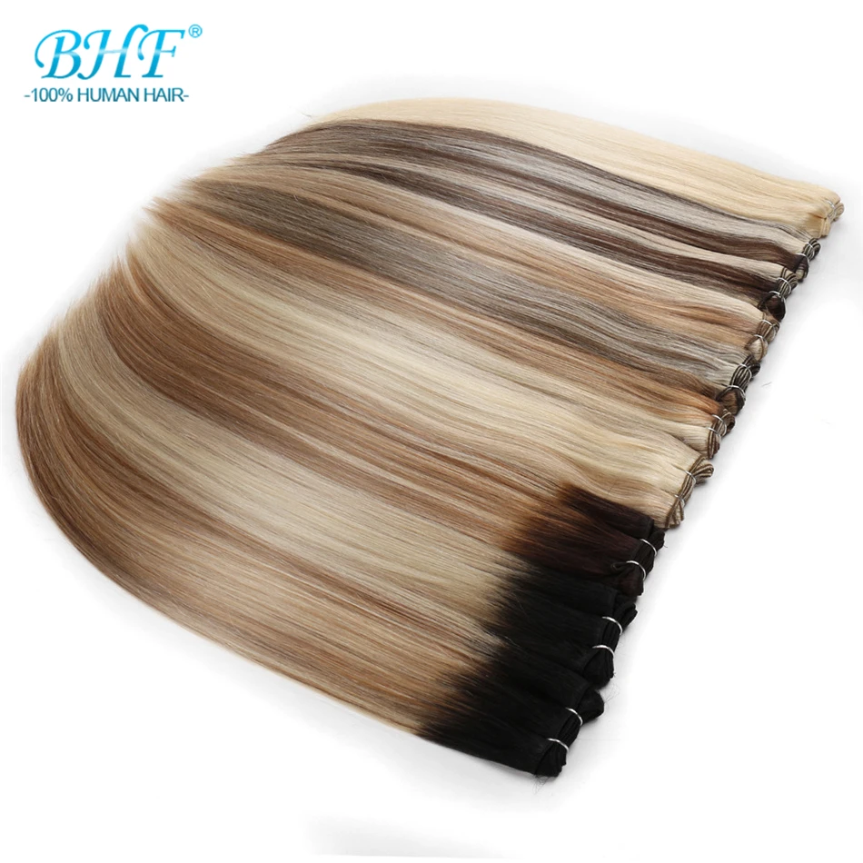 BHF Machine Made Remy Human Hair Weaving Straight Hair Bundle 100g Russia Natural Human Hair Extension