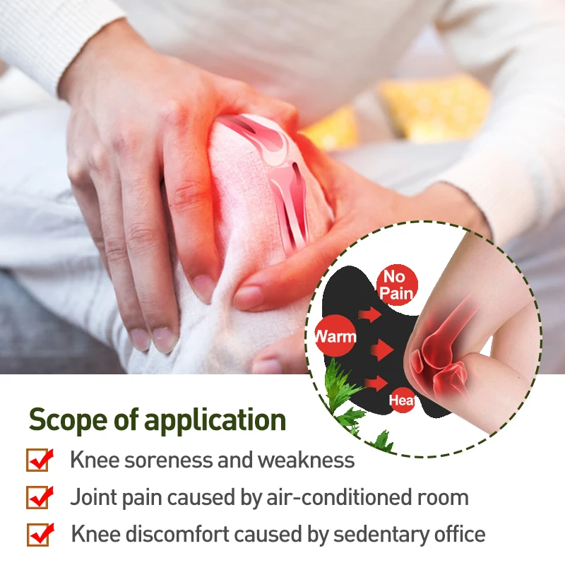 12pcs Sumifun Knee Plaster Sticker Wormwood Extract Knee Joint Ache Pain Relieving Rheumatoid Arthritis Sprains Patch K04601 pain relief patch