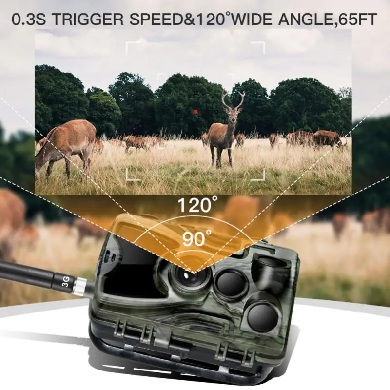 HC801G 3g MMS охотничья камера s 0,3 S триггер, камера Ночной версии, уличная лесная Водонепроницаемая камера 16 МП 1080 P, Стелс-камера для разведчика