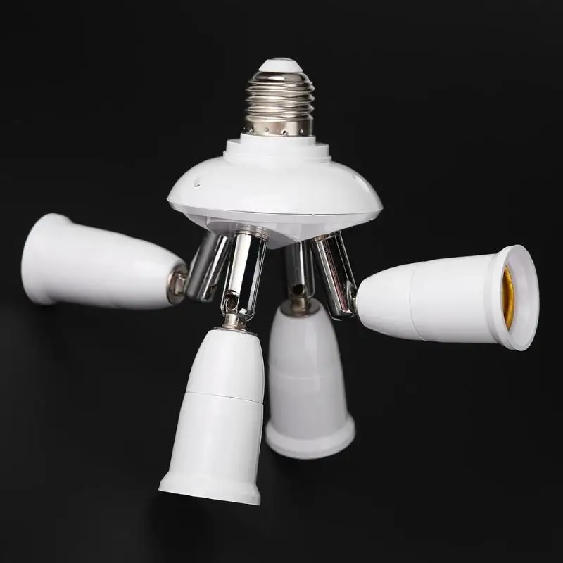 Регулируемый E27 сплиттер 3/4/5 головок лампочный адаптер держатель гнезда с переключателем