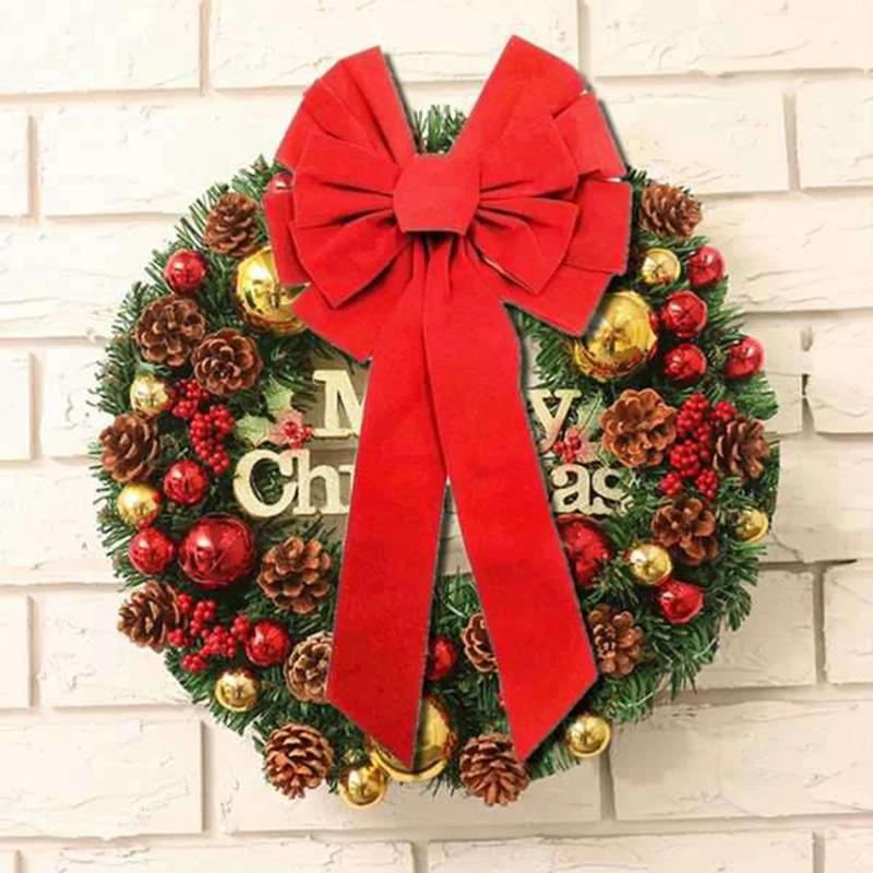 10 pcs red velvet christmas bow 18 inch long 10 inch wide