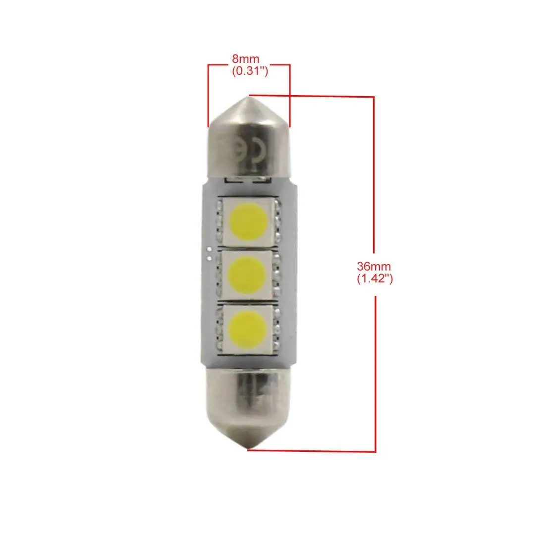 10 шт. 36 мм холодный белый 3 5050 SMD светодиодный Canbus без ошибок автомобильный фестон