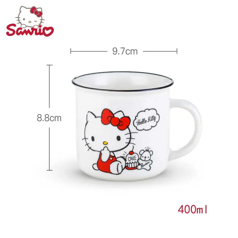 400 мл мультяшная кружка HelloKitty Большая керамическая фарфоровая дорожная для