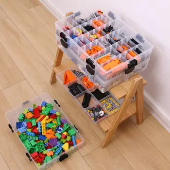 

Large-capacity Multi-layer Superimposable Building Block Storage Box with Buckle And Detachable Kids' Toy Storage Box for Kids