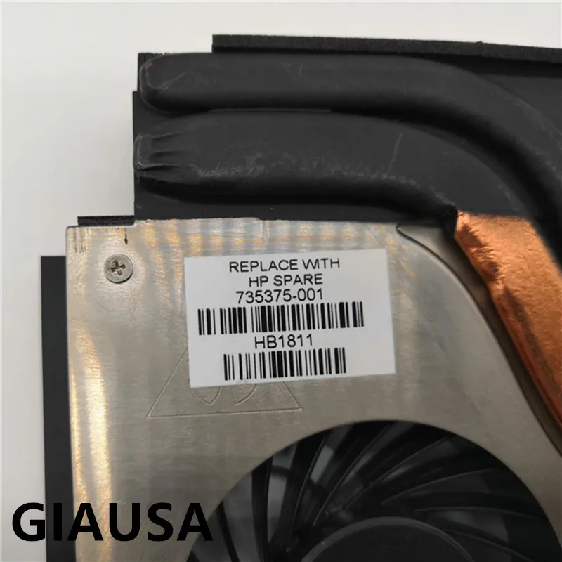 Вентилятор для ноутбука с радиатором для hp 17," ZBOOK 17 G1 G2 PN: VBL20 735375-001 кулер для процессора/радиатор