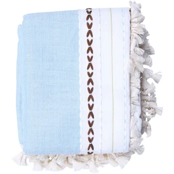 

Decorative Cotton and Linen Tablecloth with Tassels Waterproof and Oil-Proof Thick Rectangular Wedding Table Cloth Coffee Table