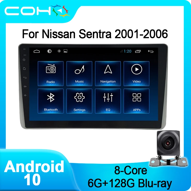 Автомобильный мультимедийный плеер COHO для Nissan Sentra 2001-2006 Gps-навигация Android 10 0 6 + 128G |