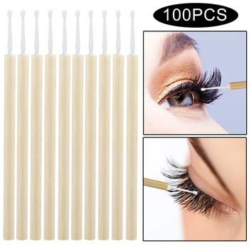 

New Natural Bamboo Handle Lashes Cotton Swabs Eyelash Brush Clean Cotton Stick Make Up Beauty Tools Makeup Brushes