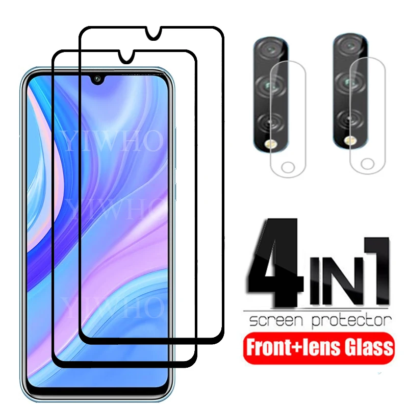 Стекло 4 в 1 для Huawei Y8P стекло Y8 P Y 8 смартфоны из закаленного стекла камеры Len Glass AQM