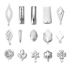 

10pcs/Lot Stainless Steel Geometric Leaf Snowflake Earring Stud Earring Posts Connector For DIY Earring Jewelry Making Supplies