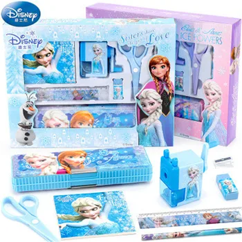 

Original Disney Frozen Elsa Students Stationery Set Children Birthday Gift School Supplies Gift Box X5609