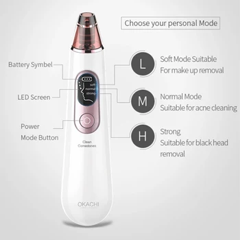 

Blackhead Remover,Electric Pore Cleaner Blackhead Vacuum Removal Inhaler Spot Acne Black Head Face Care Cleaning Remover