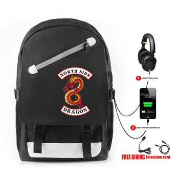 

Riverdale South Side Serpents Backpack Cool College School Soft shoulder strap Harajuku Outer zipper 2019 New Travel Backpack