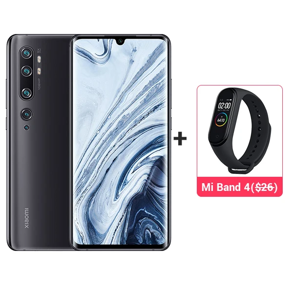 Глобальная версия, Xiaomi Mi Note 10 Pro, 8 ГБ, 256 ГБ, 6,47 МП, пента камера, смартфон Snapdragon730G, 5260 дюйма, мАч, мобильный телефон - Цвет: Midnight Black