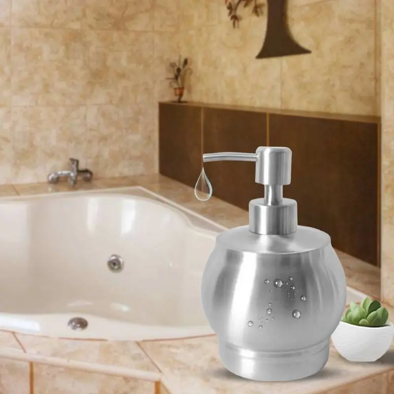 550ml Stainless Steel Foam Bottle Container Shampoo Lotion Dispenser Soap Pump Case