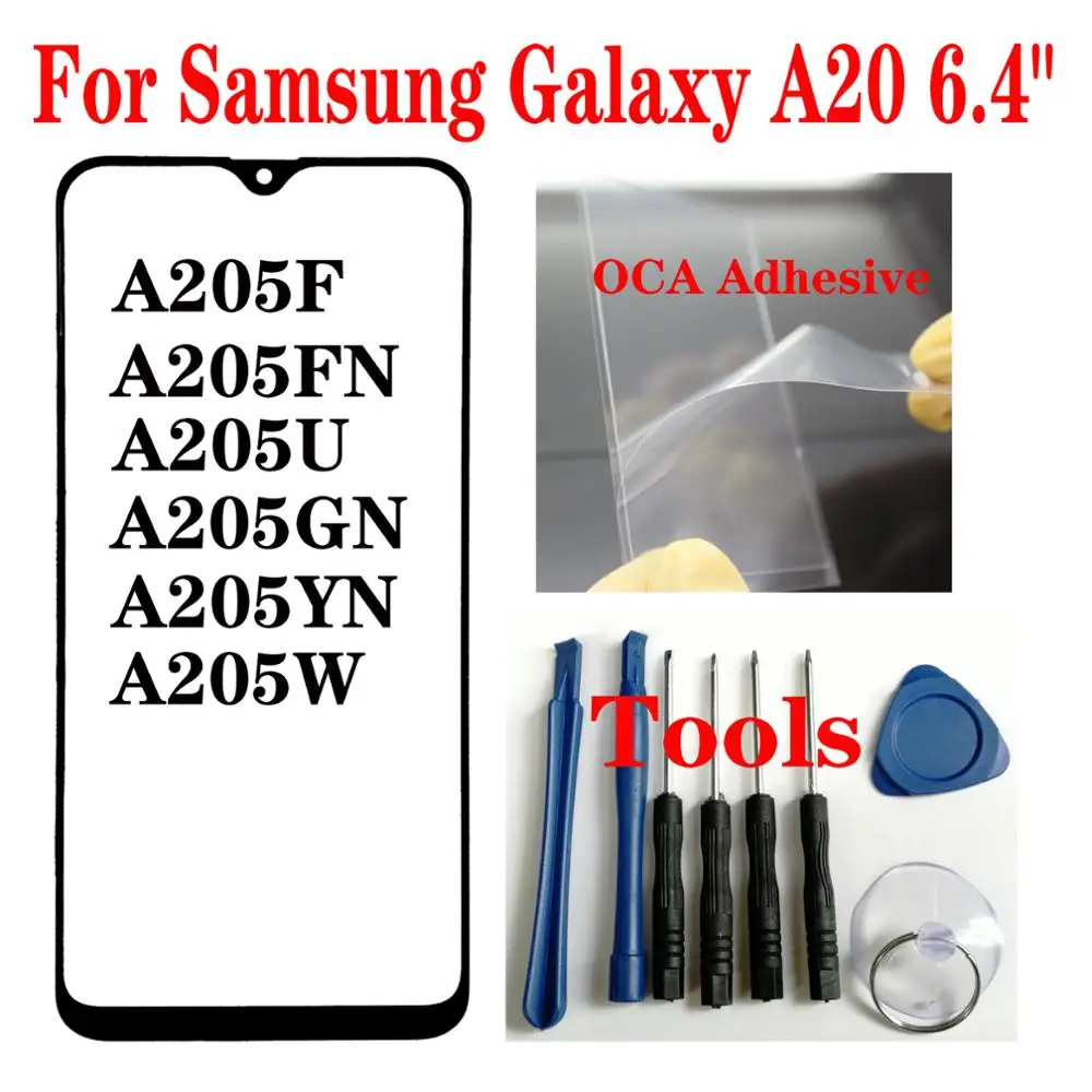 Shyueda + OCA для Samsung Galaxy A20 6 4 &quotSM-A205F A205FN A205U A205GN A205YN A205W внешнее переднее стекло замена