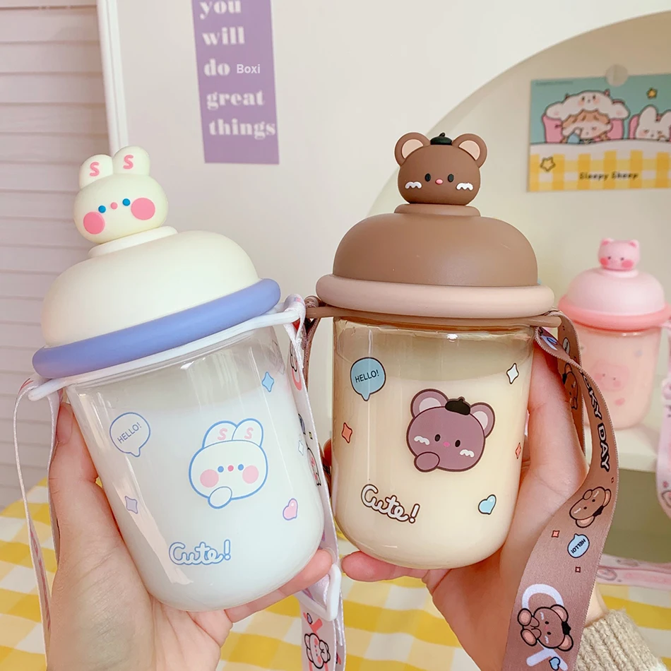 Kawaii Pastel Transparent Animal Style Bottle