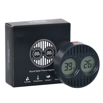 

Round Electronic Cigar Humidor Temperature Hygrometer Professional Cigar Hygrometer for Cigar Humidor Smoking Accessories