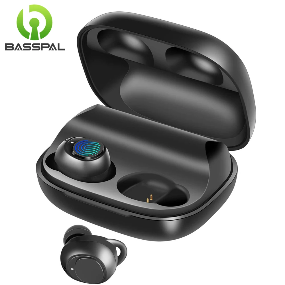 Basspal S1 TWS беспроводные наушники IPX7 водонепроницаемые Bluetooth 5,0 спортивные наушники-вкладыши с 2200 мАч перезаряжаемый чехол