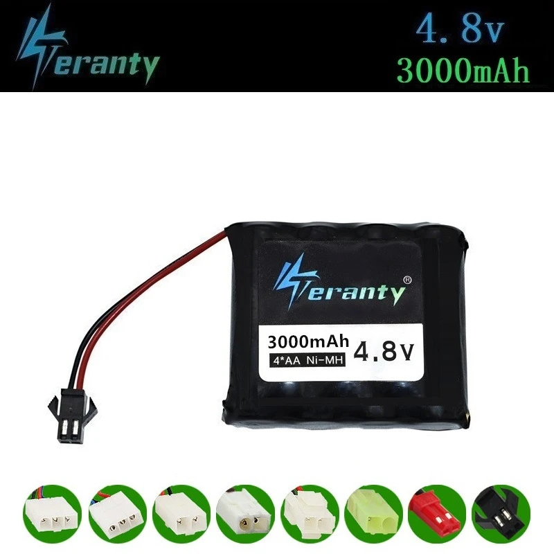 

3000mah 4.8v Rechargeable Battery For Rc toys Cars Tanks Robots Gun NiMH Battery AA 4.8v 2400mah Battery Pack For Rc Boat 1PCS