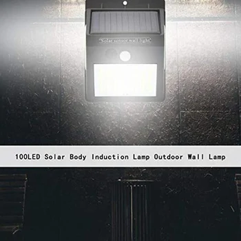 

100LED IP65 Waterproof 3 Sides Luminous Solar Motion Sensor Wall Light with Light Control JDH99