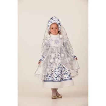 

Carnival costume "Snow Maiden Blizzard", dress, headdress, r. 28, height 110 cm