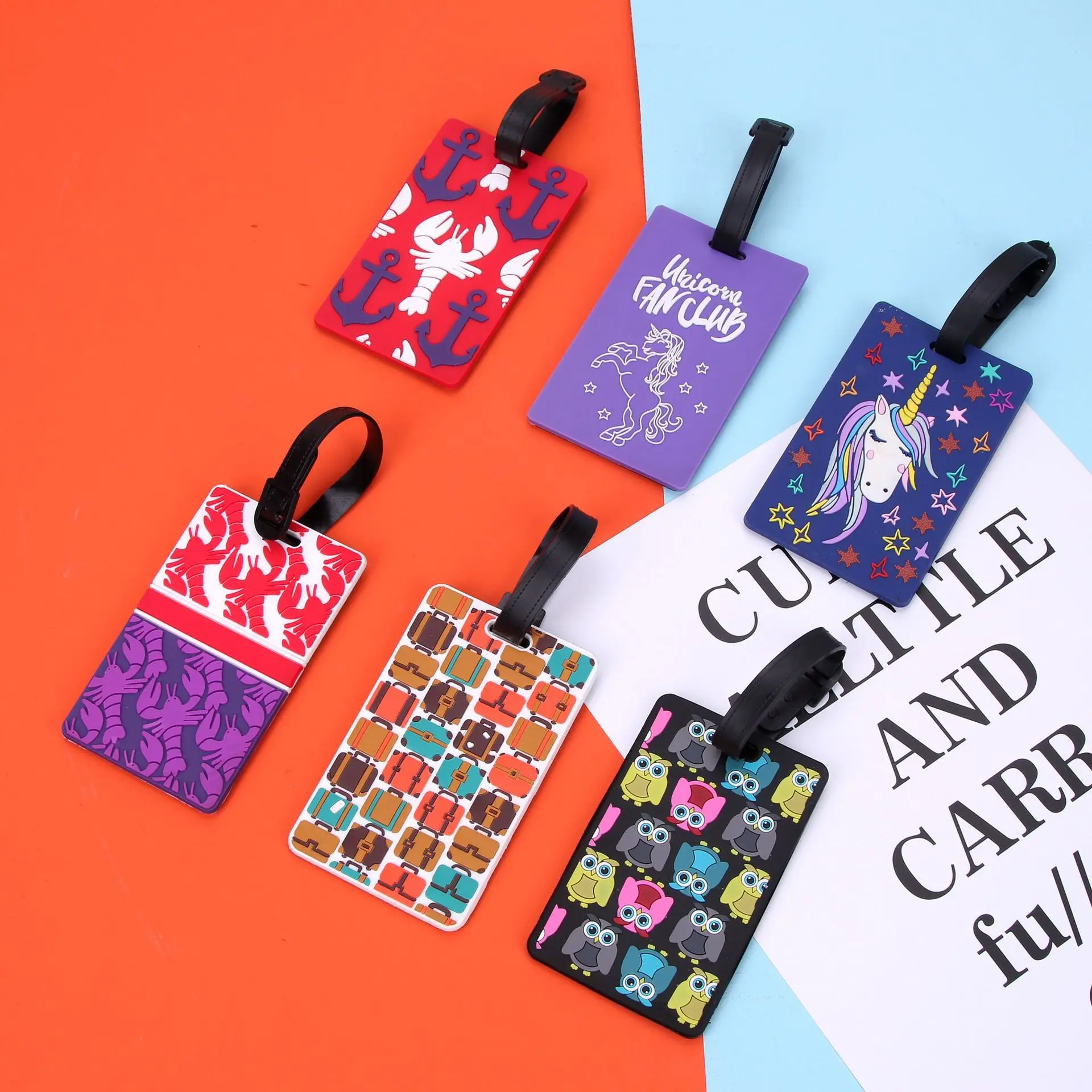 custom rubber luggage tags