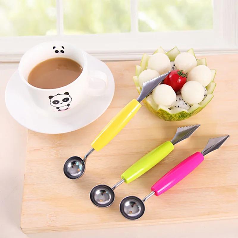 Креативное мороженое своими руками совок для мячей ложка Баллер DIY Ассорти Холодных Блюд инструменты для карвинга маленький нож для фруктов приспособления для резки