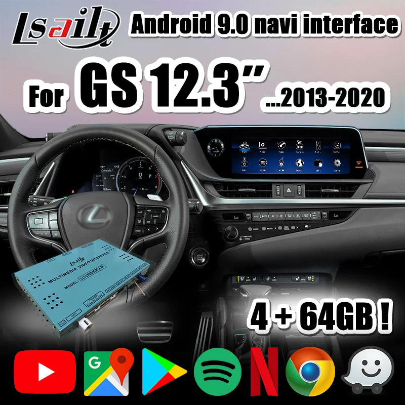 Мультимедийный видеоинтерфейс LSA 4 ГБ Android для Lexus GS 12 3 &#x272013-20 лет GS450h GS300h GS350 с 64