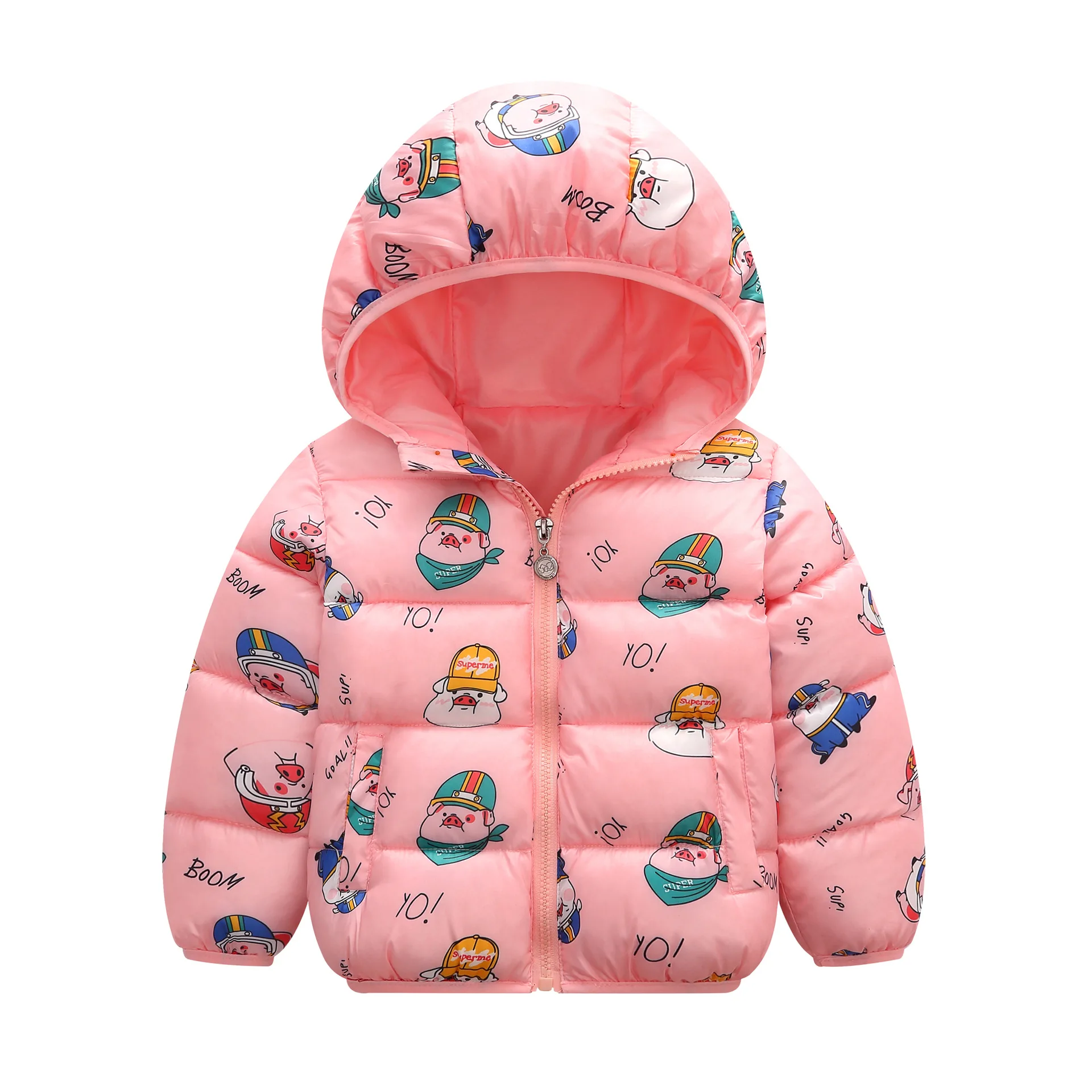 Baby boys Jackets Coats Baby Boys fashionl Long Sleeve Outerwear Coral