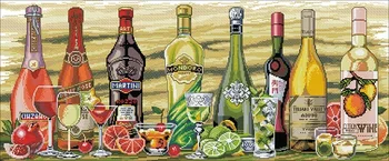 

Cotton threads genuine long-staple cotton from Egypt with a needle-free printing kit Mary Weaver - Champagne cross stitch kits