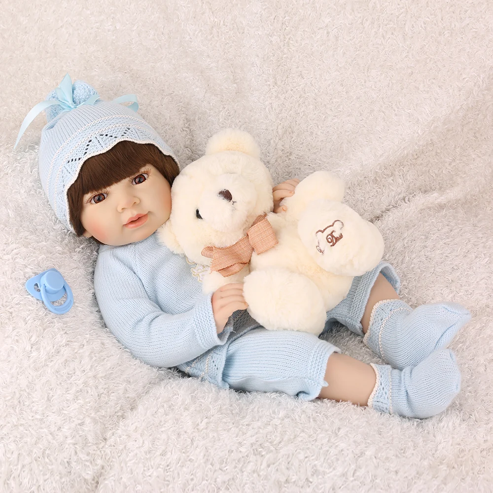 55 см Reborn Baby Princess кукла полная виниловая смешная игрушка 22 дюймов прекрасный мальчик красивый Bebe красивое платье горячая Распродажа
