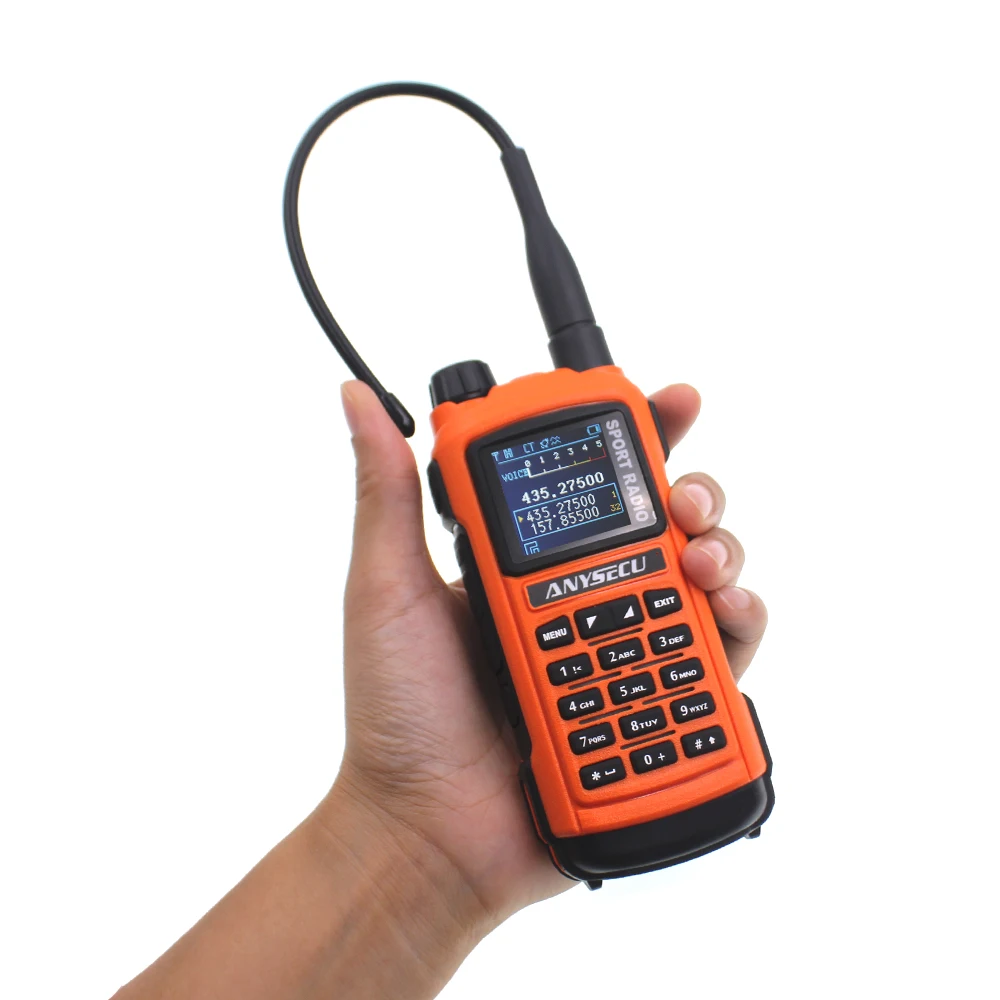 Anysecu AC-580 Bluetooth Walkie Talkie профессиональное Спортивное радио VHF 136-174MHz UHF 400-520MHz 5W радиостанция GP8800