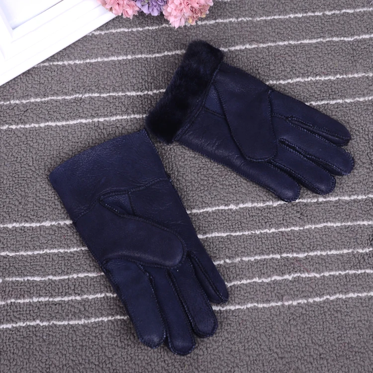 MPPM Genuine Leather Gloves Parent Child gloves Winter Wool Fur Gloves Mittens Natural Sheepskin for girl and boy