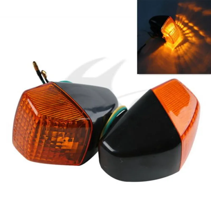 

Motorcycle Clear/Orange Turn Signal Indicator Blinker Amber Light For HONDA VFR400 NC30 CBR250 MC22