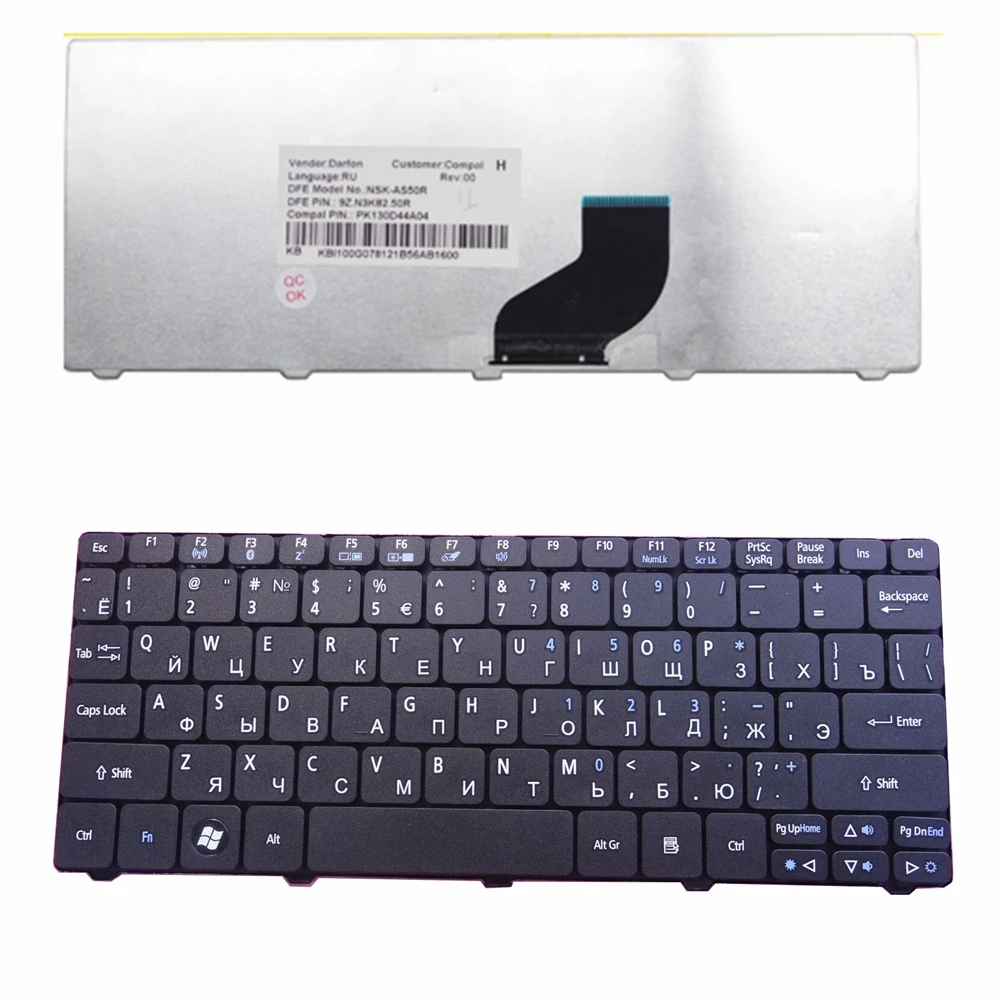 Русская клавиатура для Gateway Mini LT21 LT25 LT27 LT28 LT2100 LT32 LT3201u Packard Bell Dot SPT 723 SE SE2 SE3 SC пав80 RU
