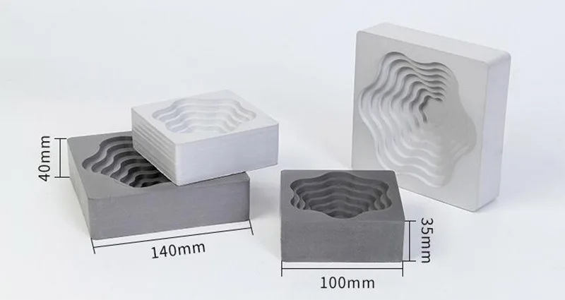 Геометрическая бетонная пепельница силиконовая форма для цемента цветочный горшок офисная мебель декоративная форма - Цвет: 10x3.5cm