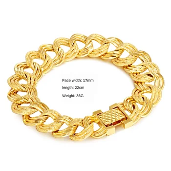 

24K Gold Filled Not Fade Forever Bracelets for Women Pulseira Feminina Bizuteria Bijoux Femme Gemstone 24K Gold Jewelry Bracelet