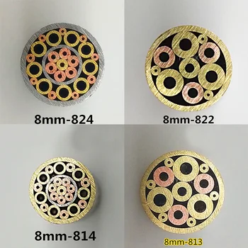 

21 Kinds Design 8mm Mosaic Pin Rivets for Knife Handle Screw Decorate Exquisite Style Length 9cm