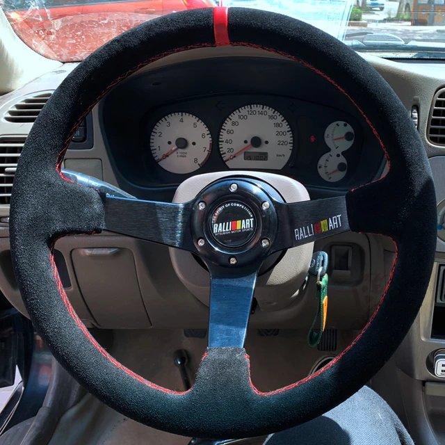 車のステアリングホイール14インチレザーステアリングホイール  