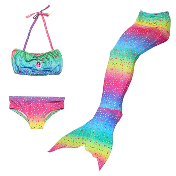 

Flounce Bikini Mermaid Swimsuit Girls Bathing Suit Costume Cosplay Kids Children Mermaid Swimwear Baby Halter Top Swimming Suit