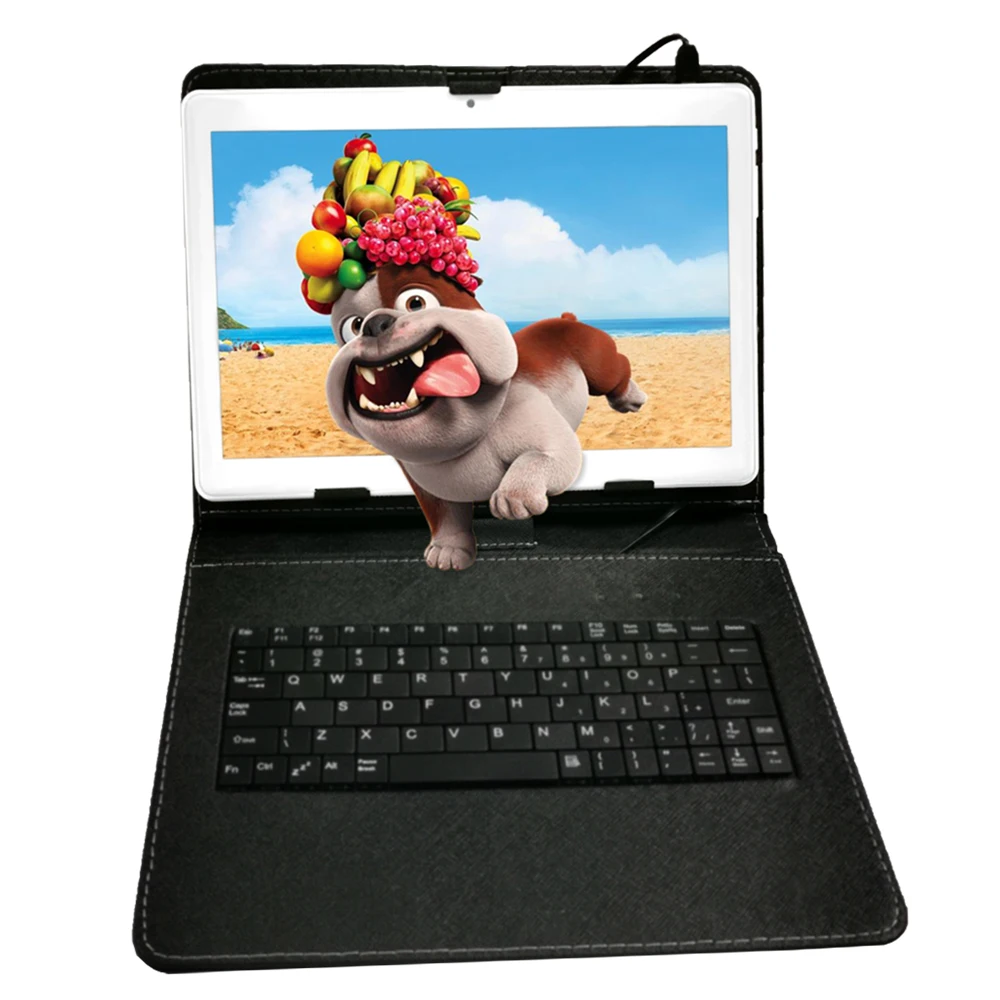 ANRY английская и русская Проводная клавиатура для планшета 10 10,1 черный PU+ PC кожаный чехол с подставкой Чехол Встроенная USB Проводная клавиатура