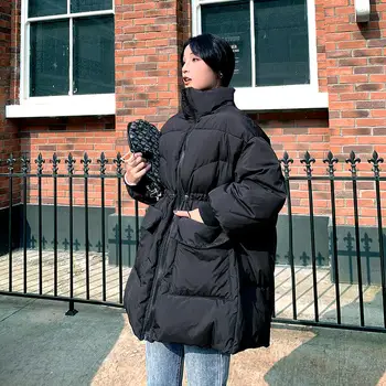 

Oversize Winter Jacket Women Clothes Parka Coat Padded Loose Warm Thick Down Cotton Coat Female Solid Women Winter Coats Q2098