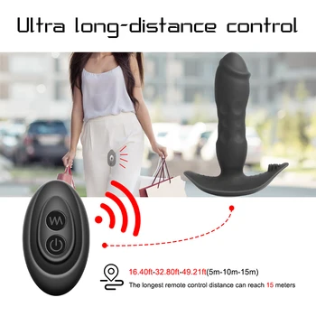 Telescopic Vibrator Anal Plug Sex Toys for Men Silicone Butt Plug Dildo Prostate Massager Male Masturbator Adult Supplies Toys 5