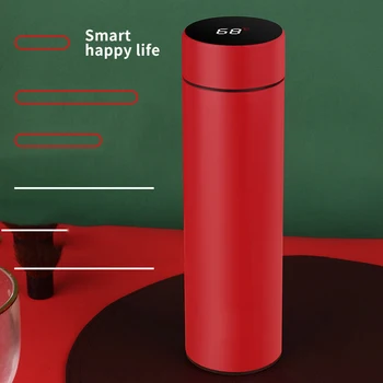 

500ml Intelligent Thermos Coffee Bottle Temperature Display Customize Logo Stainless Steel Vacuum Water Cup Coffee Mug