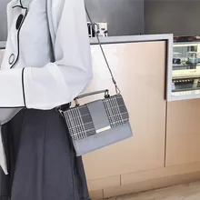 Сумки через плечо для женщин клетчатые сумки модная женская наплечная сумка повседневная сумка из искусственной кожи женская сумка через плечо