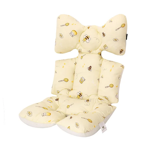 Yellow bee New Модный набивной чехол на сиденье для коляски, Детская Пеленка, коврик на сиденье, хлопок, коврик для детской коляски, матрас, аксессуары для коляски - Цвет: Yellow bee New