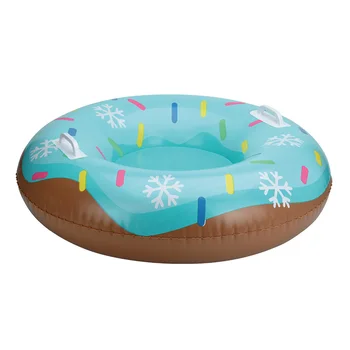 

Wear Resistant Kids Winter Sport Snow Tube Skiing Pad Lightweight Sled Flexible Adult Donut Shape Inflatable Outdoor Thickened